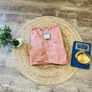 JustHoods “Dog Mama” Pink Sweatshirt